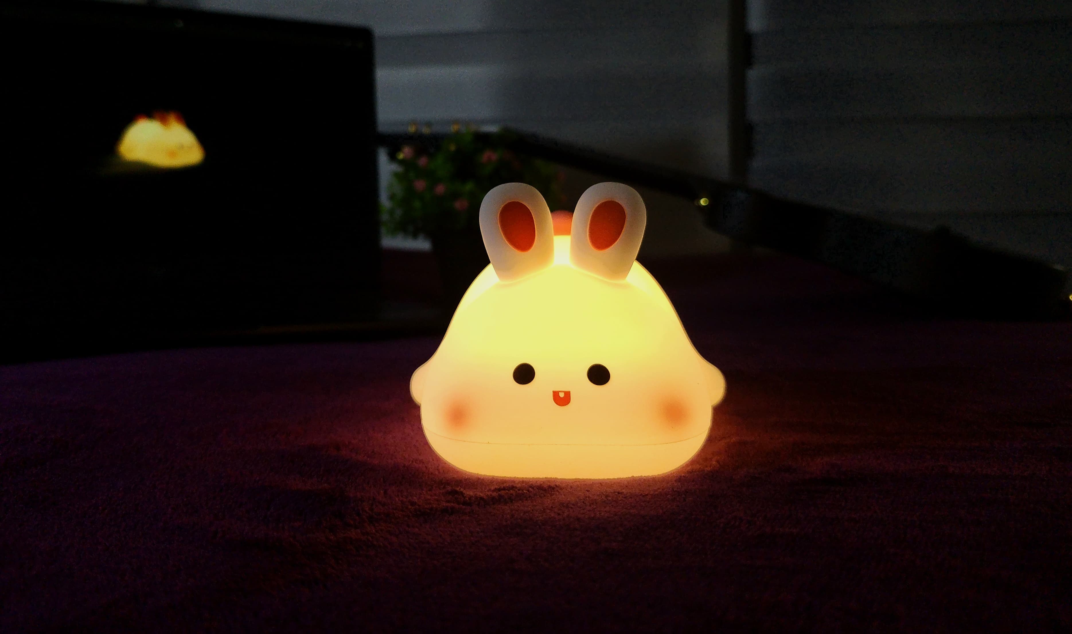 GlowBunny Rabbit Night Light –  USB Rechargeable Lamp