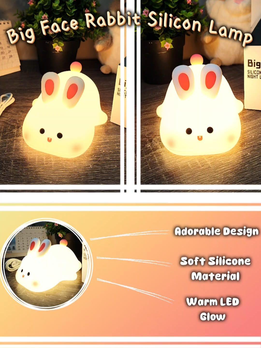 GlowBunny Rabbit Night Light –  USB Rechargeable Lamp